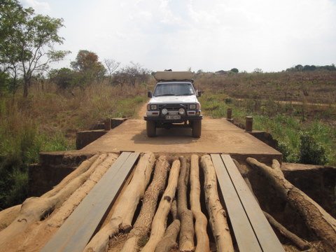 another dodgy bridge crossing in Mozambique