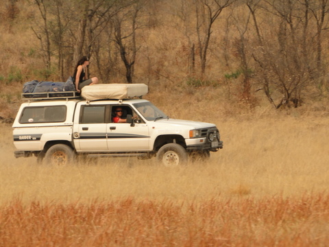 Looking for lions in Khaudom, Namibia