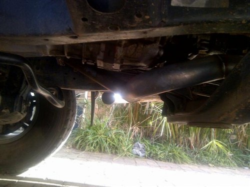 63mm down pipe... (note ground clearance increase frm std)