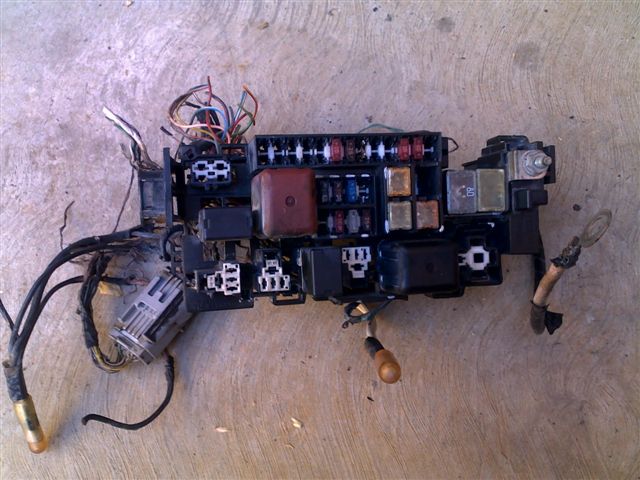 old burnt relay removed - top view