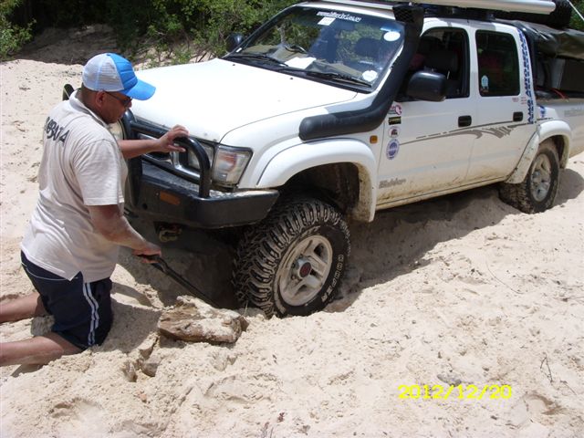 Following day stuck in sand