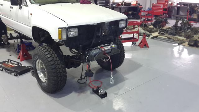 Even started the winch plate